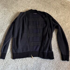 Roundtree & Yorke Black Zip-Up Men's Sweater